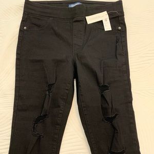 Old Navy Rockstar Jegging Blk Distressed - Sz 10